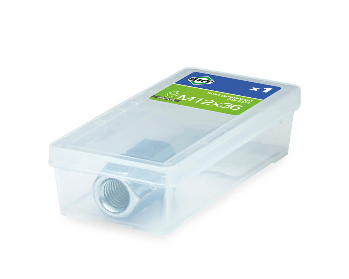 Удлиняющая гайка М12х36 DIN 6334, класс прочности 6 (упак/1шт)