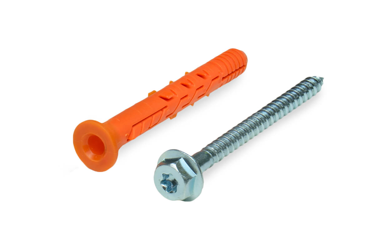 Рамный дюбель, шуруп с п/ш под ключ/TX, 10x80 RD-H, НЕЙЛОН EКТ (упак/50шт)