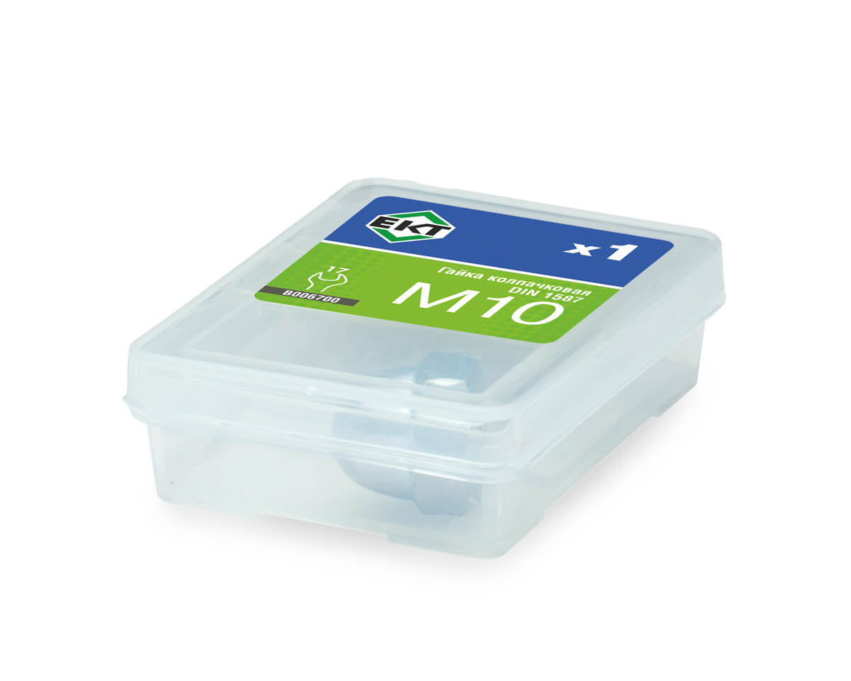 Гайка М10 колпачковая, DIN 1587, цинк, прочн.6 (упак/1шт)