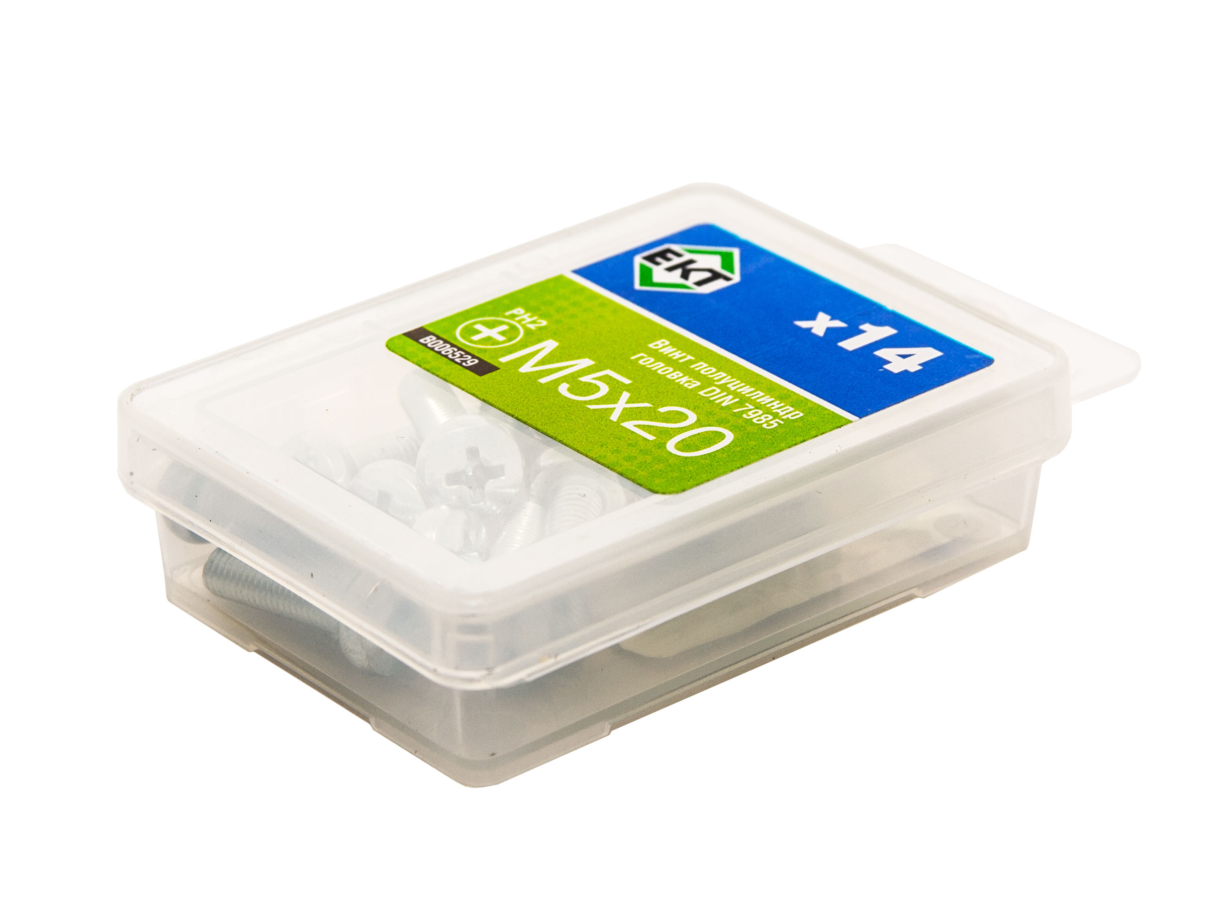 Винт 5х20 полуцилиндр. головка Ph, цинк, прочн. 4.8 DIN 7985 (упак/14шт)