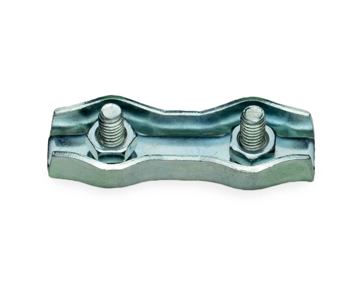 Зажим для стальных канатов 3 мм, двойной, оцинк. (упак/4шт)