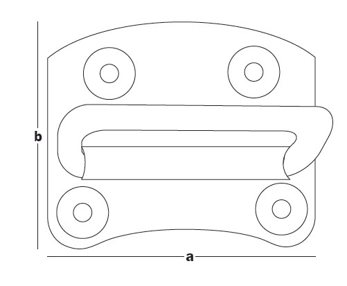 Ручка сундучная 105x80 RS-105 (шт)