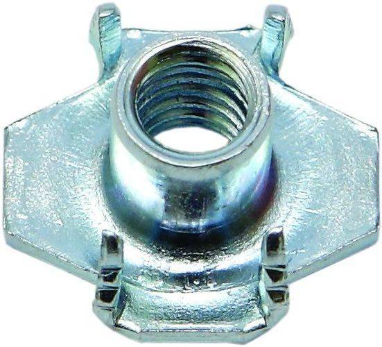 Гайка врезная с зазубринами М6х9, оцинк. (упак/500шт)