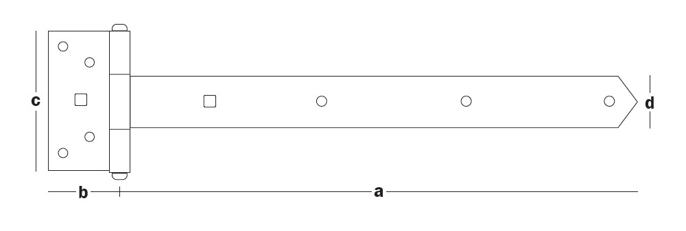 Петля воротная 400x70x105x40x4 PV-400/4 (шт)