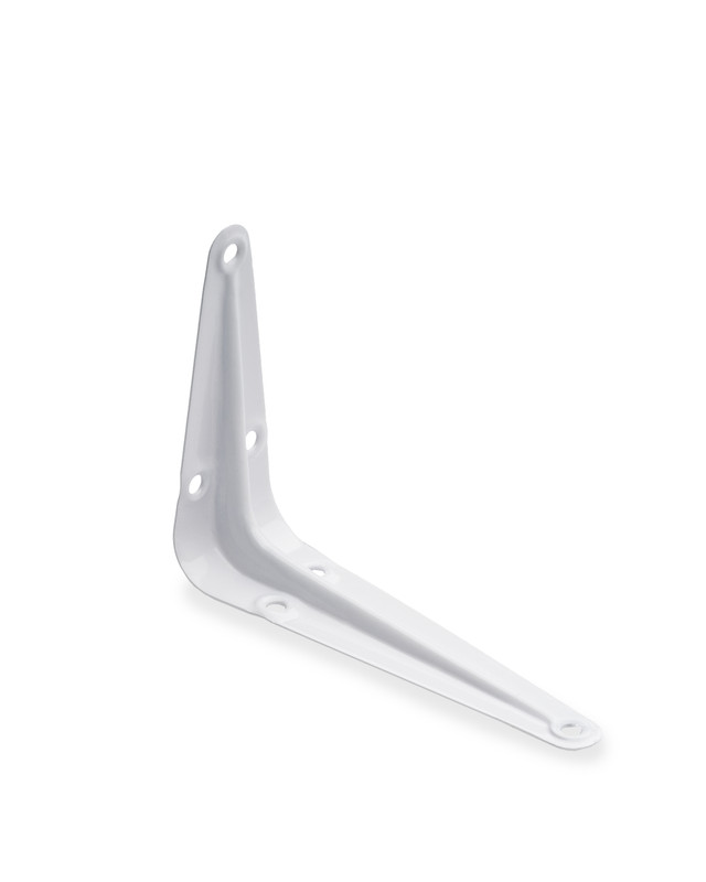 Кронштейн стальной с ребром жесткости, белый 75x100мм (шт)