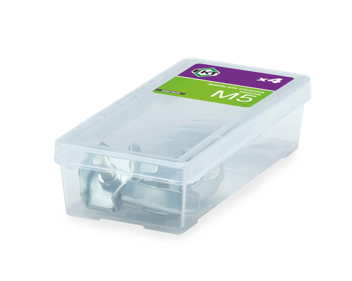 Зажим для стальных канатов 5 мм, одинарный, оцинк. (упак/4шт)