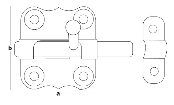 Задвижка с круглым ригелем 120x68 ZKR-120 (шт)