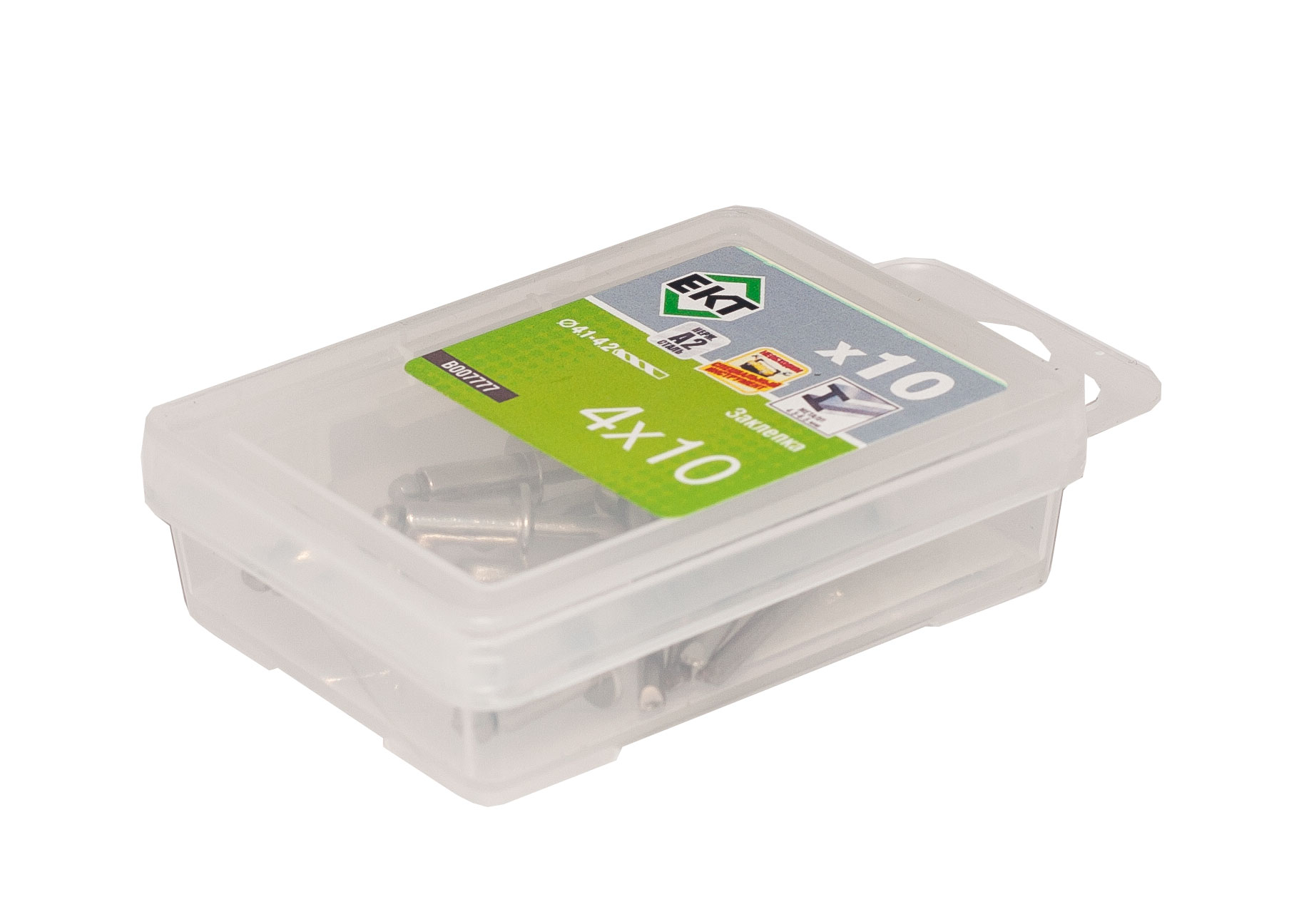 Заклепка НЕРЖ. СТАЛЬ/НЕРЖ. СТАЛЬ 4.0х10 (упак/10шт)