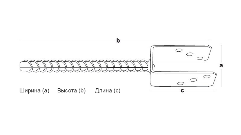 Закладная опора, тип U 61x324x120/5 PS60U (шт)