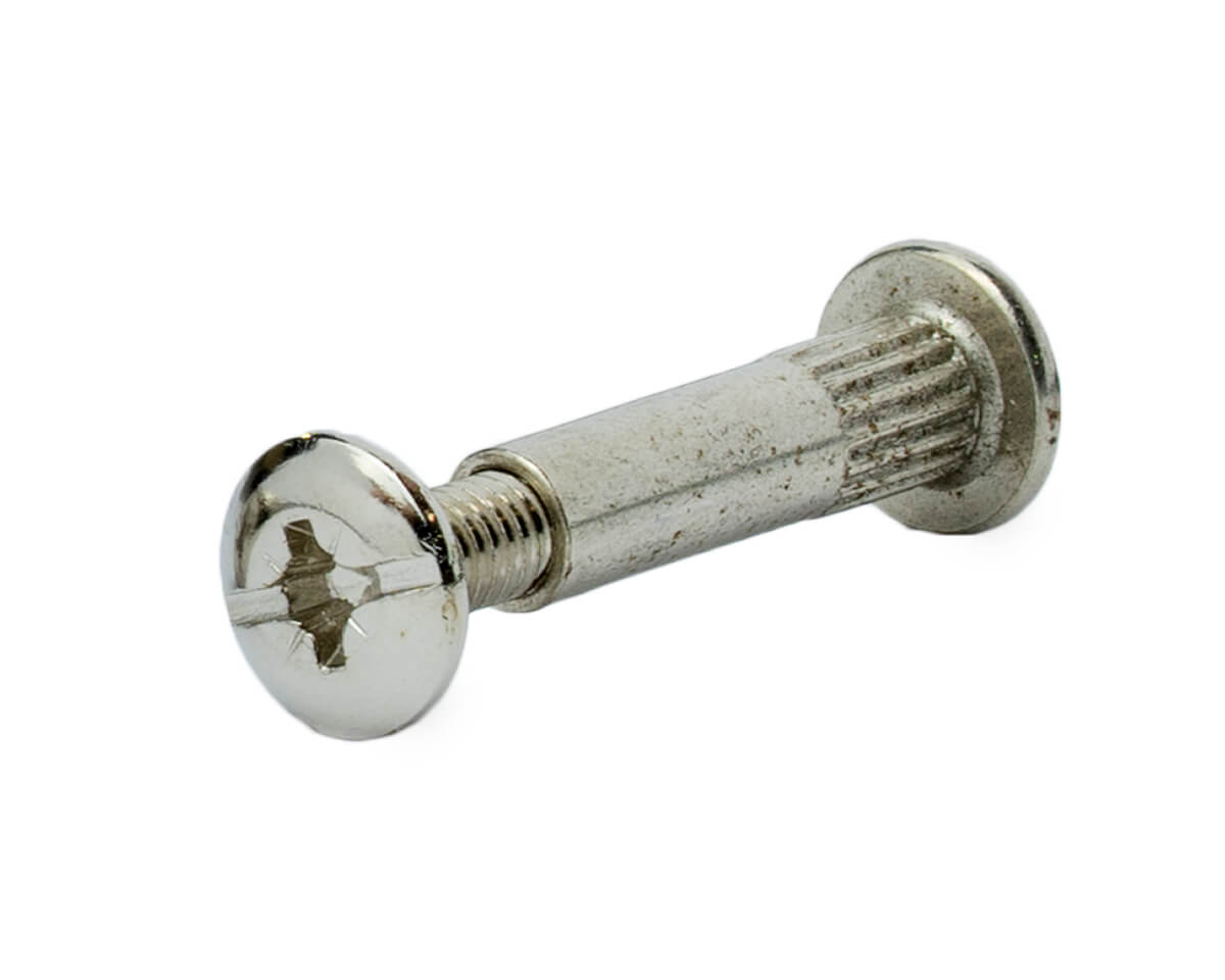 Мебельный винт-стяжка 4х30 (гайка М4х30, винт М4х15), цинк (упак/2.500шт)