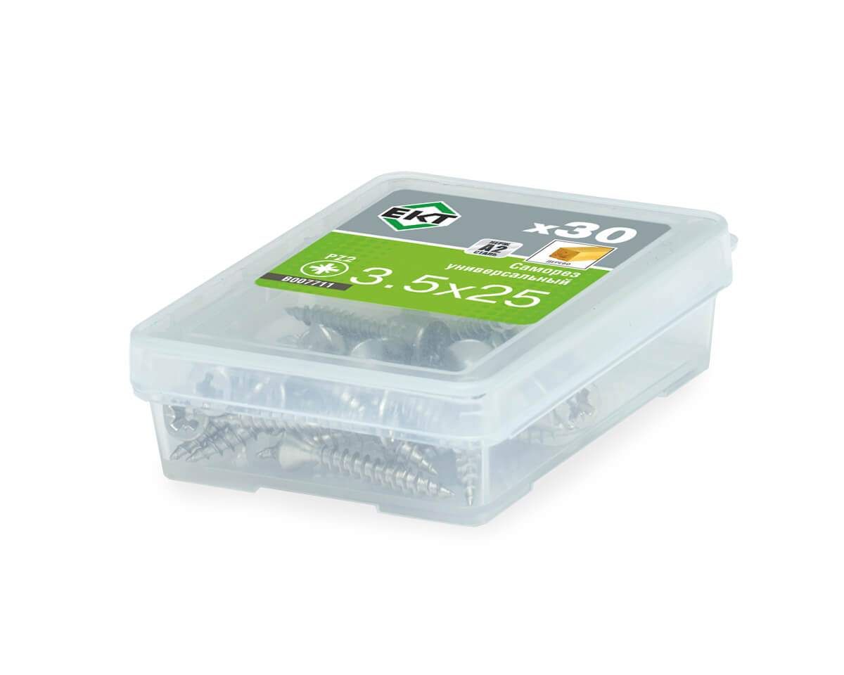 Саморез универсальный 3.5х25, НЕРЖ. СТАЛЬ, ЕКТ (упак/30шт)