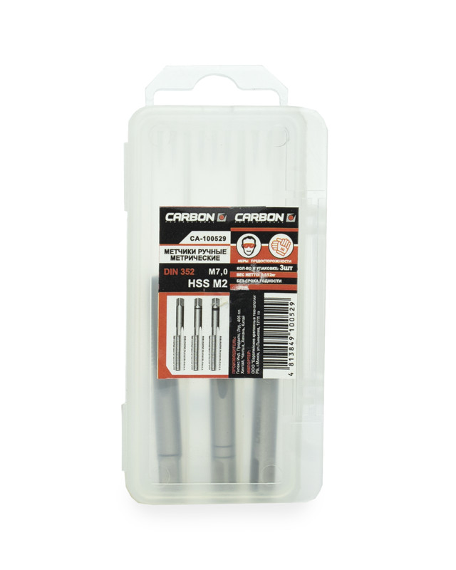 Метчики M7, HSS M2, DIN352 CARBON (упак/3шт)