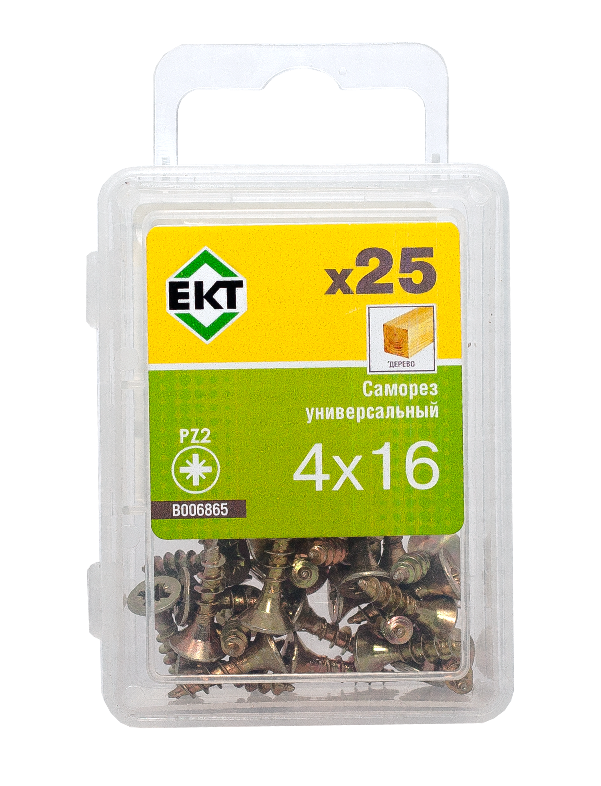Саморез, желтый цинк 4,0х16 (упак/25шт)