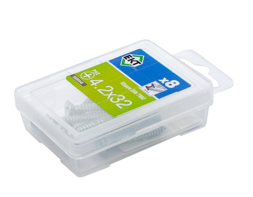 Шуруп 4.2х32, потайная головка, шлиц PH, цинк, DIN 7982 (упак/8шт)