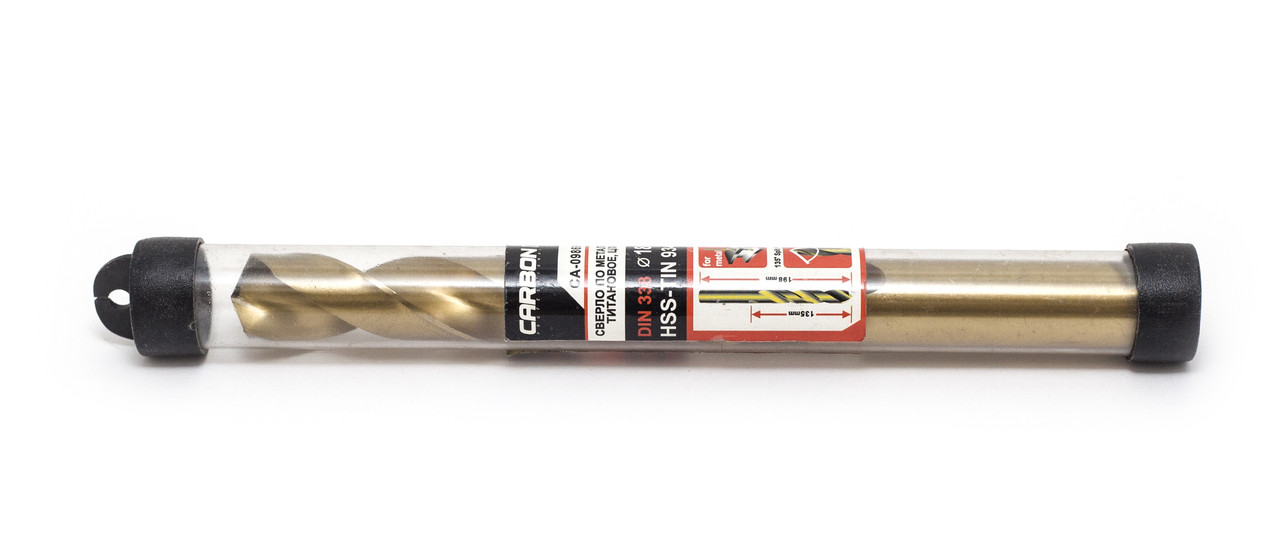 Сверло по металлу титан. 18,5x135x198мм HSS M2-TiN, ц/х, DIN338 CARBON (шт)