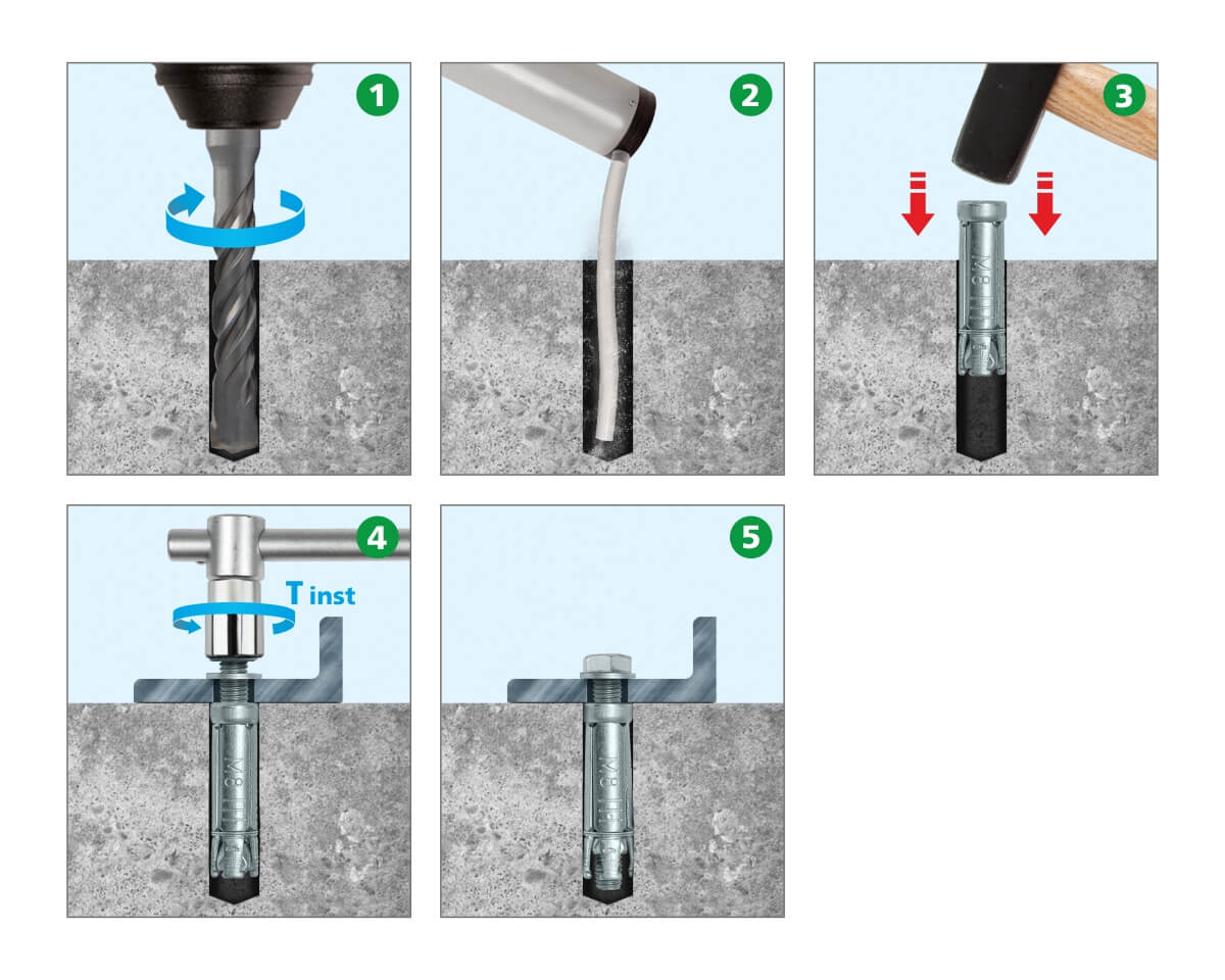 Разжимной 4-х сегментный анкер М12х20х80 (упак/25шт)