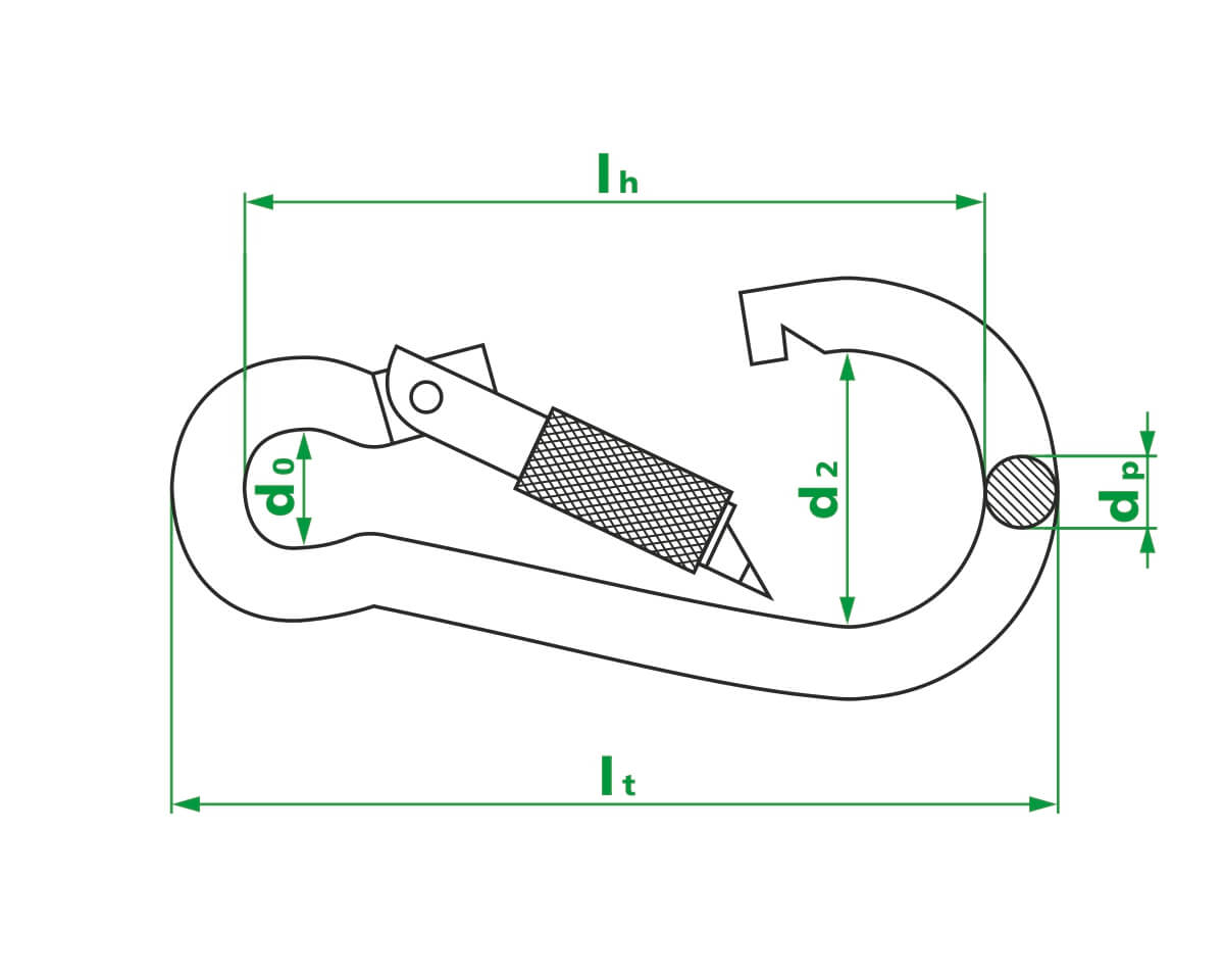 Карабин М7, с фиксатором, DIN5299D (упак/15шт)