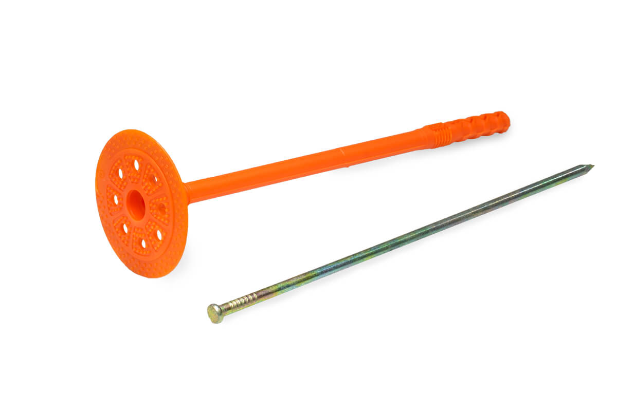 Держатель теплоизоляции 10x200 со стальным гвоздем БЕЗ ЗАГЛУШКИ (упак/200шт)