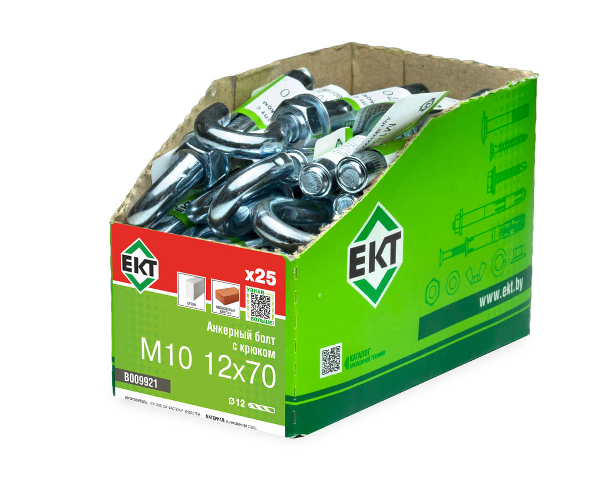 Анкерный болт с крюком M10 12х70, ЕКТ (с этик./1шт)