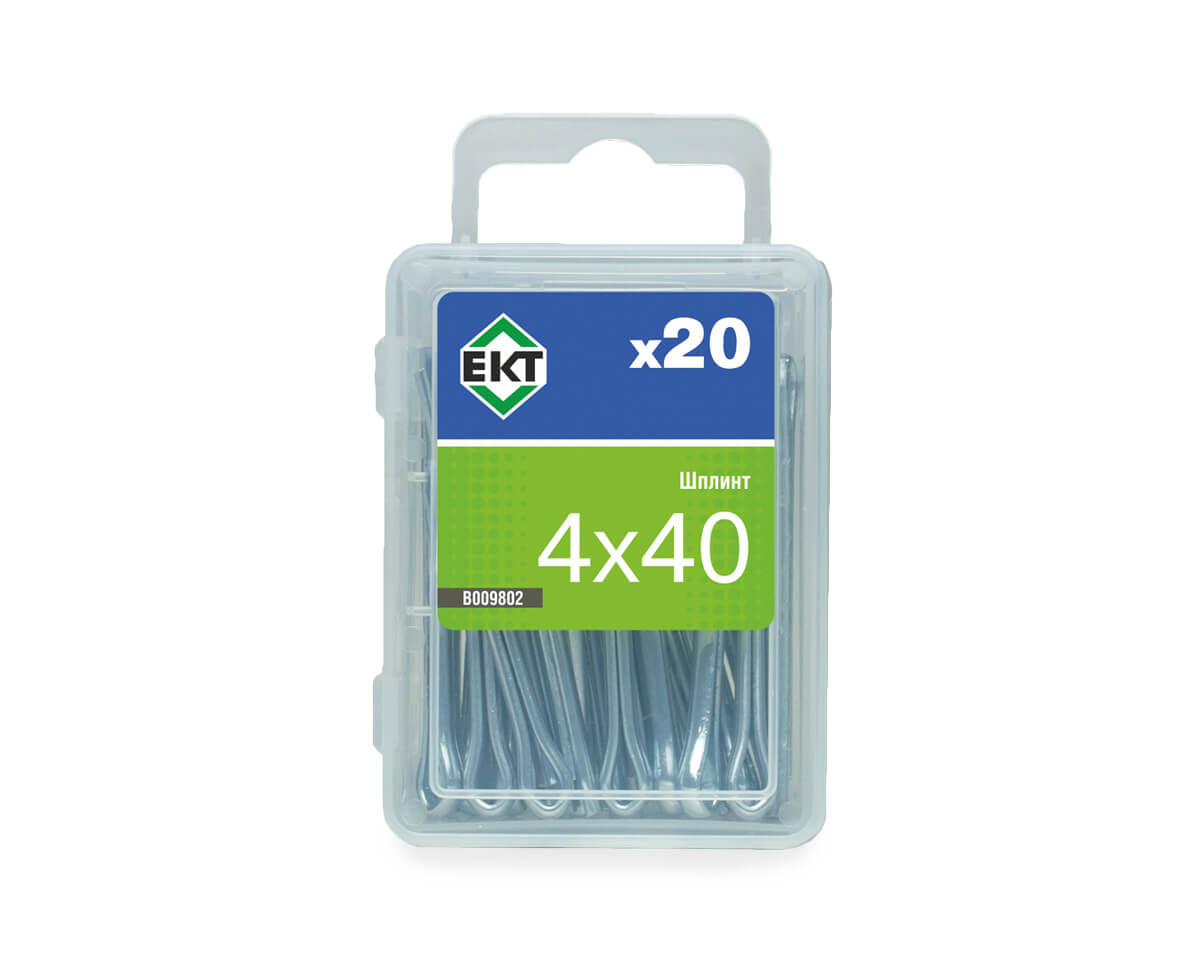 Шплинт, 4x40, цинк, ЕКТ (упак/20шт)