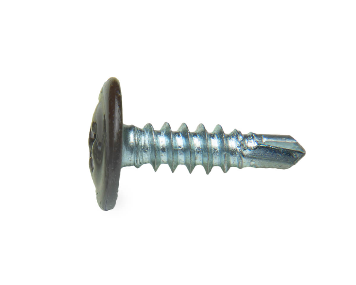 Саморез с п/ш SPS, сверло 4,2x16 RAL8017 (упак/500шт)