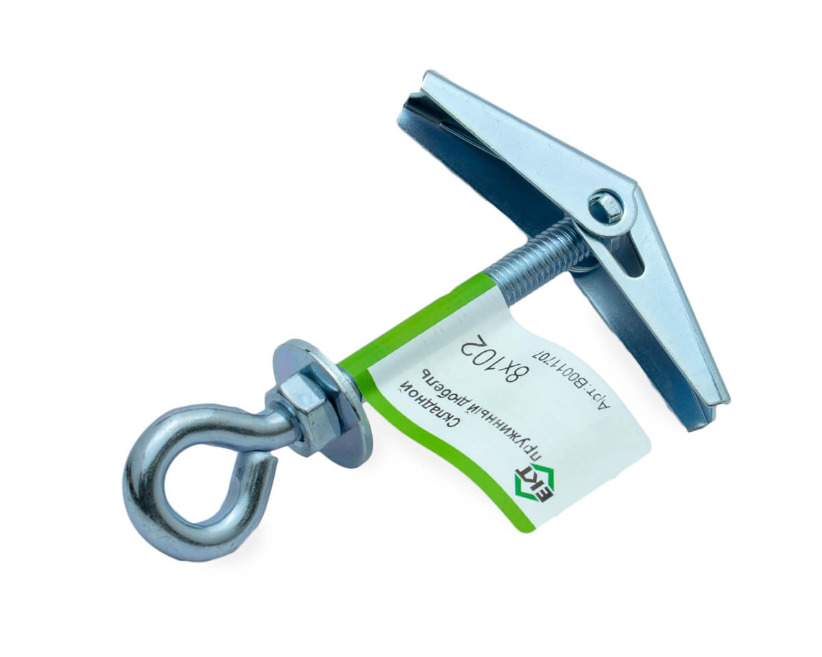 Складной пружинный дюбель 8х102, кольцо (с этик./1шт)