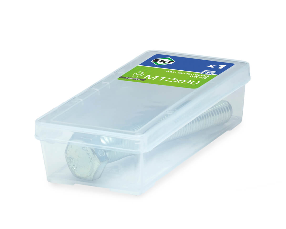 Болт шестигранный 12х 90, цинк, прочн. 8.8 DIN 933 (упак/1шт)