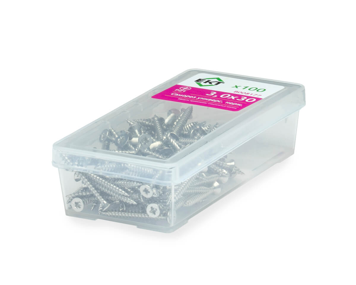 Саморез универсальный SU-S, 3.0x30 , нерж. сталь (упак/100шт)