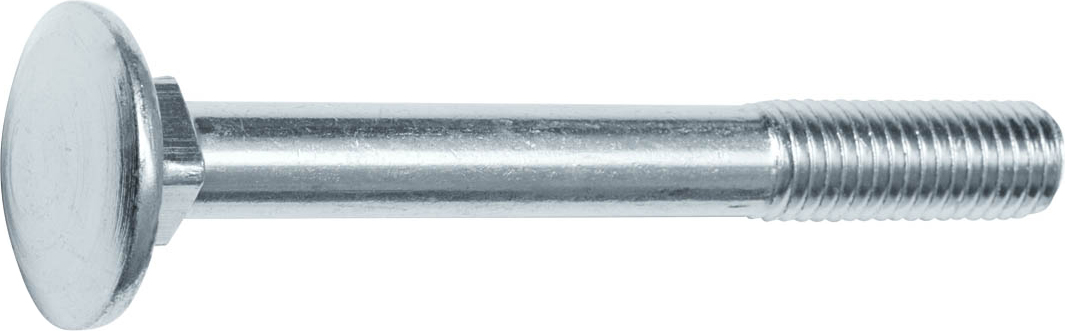 Болт мебельный 6х45, цинк, прочн. 4.8 DIN 603 (пакет/10шт)