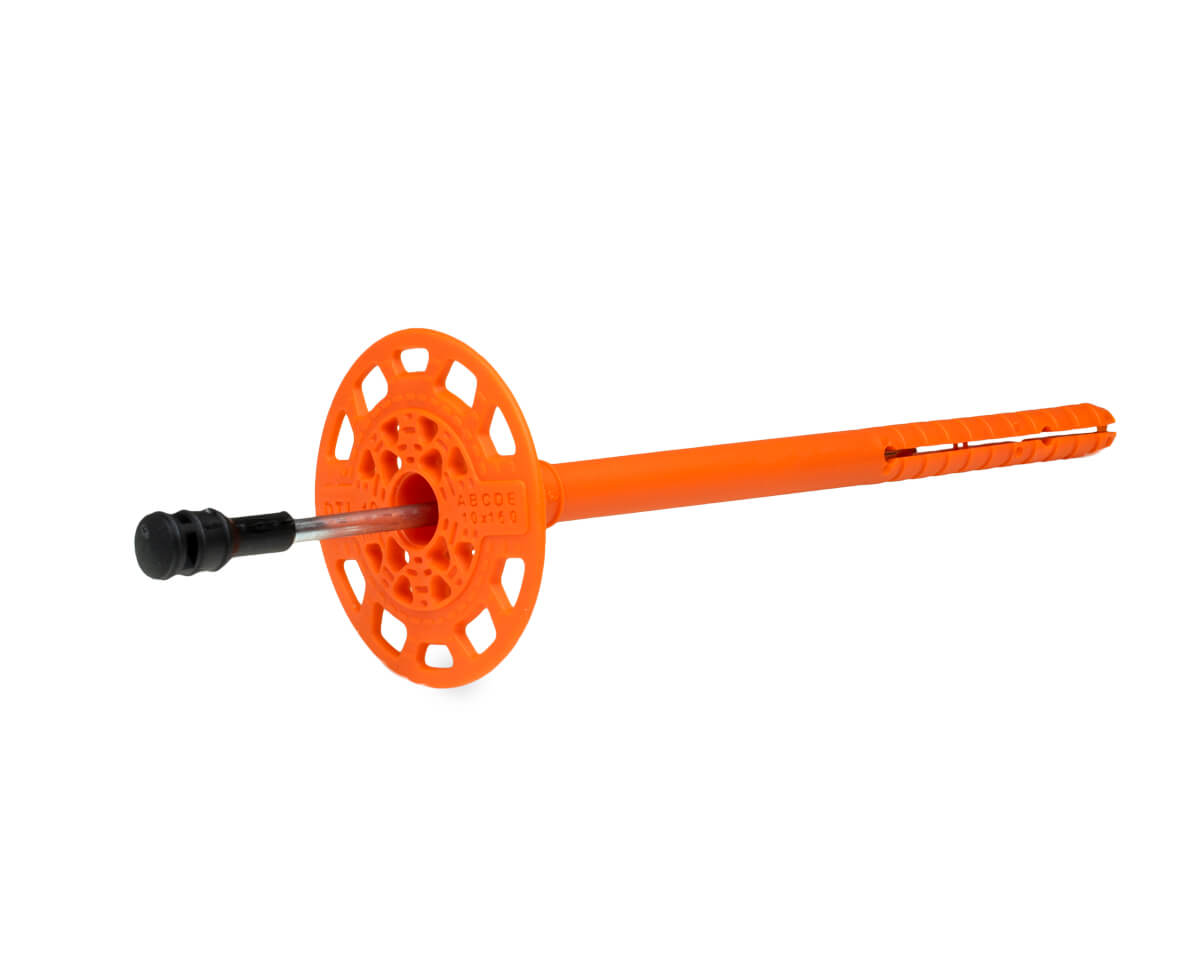 Дюбель тарельчатый 10х160 со стальным гвоздем с термоголовкой DTI-10 (упак/250шт)