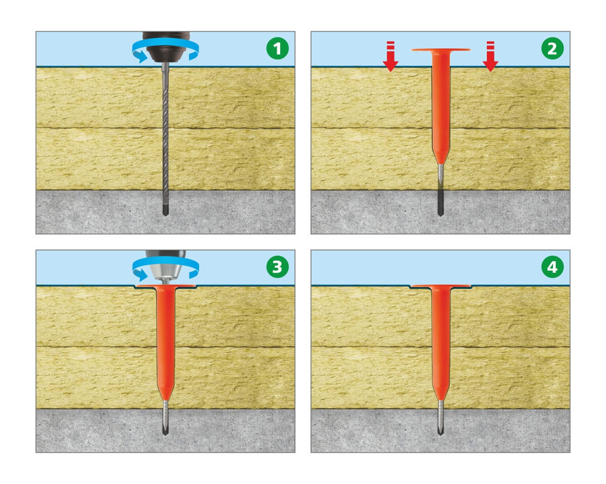 Дюбель прижимной кровельный DK-N-385, ЕКТ (упак/50шт)