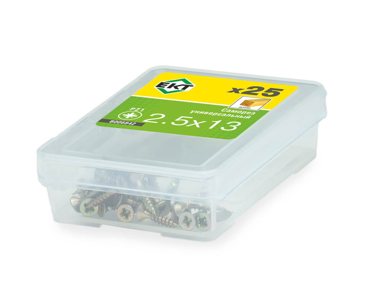 Саморез, желтый цинк 2.5х13 (упак/25шт)