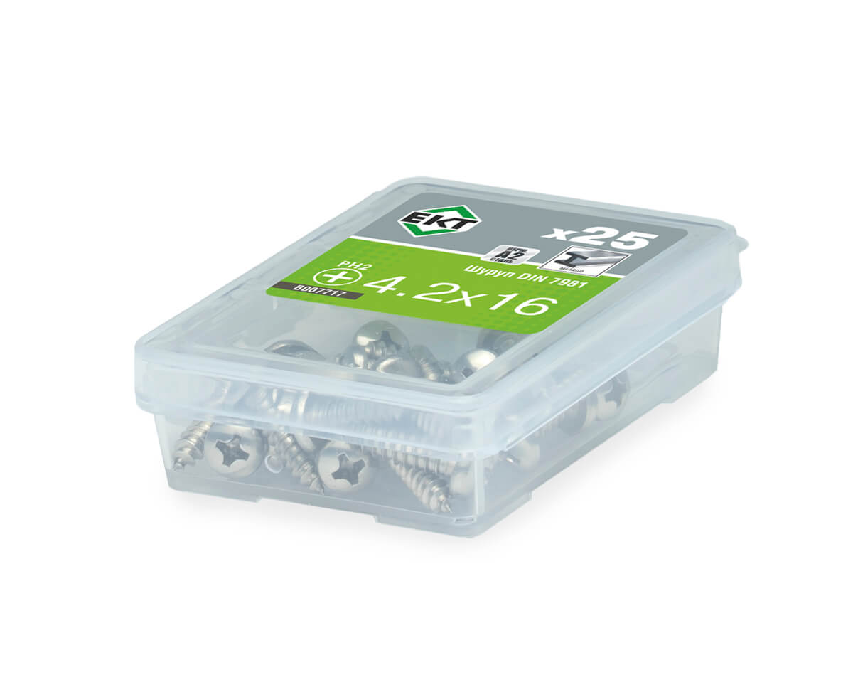 Шуруп с полукр. головкой PH 4.2х16, DIN7981, НЕРЖ. СТАЛЬ, ЕКТ (упак/25шт)