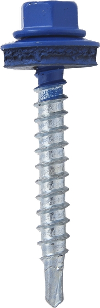 Саморез кровельный SRW-R, 4,8х29 сверло РТ1 RAL 5005 (насыщенный синий) (упак/250шт)