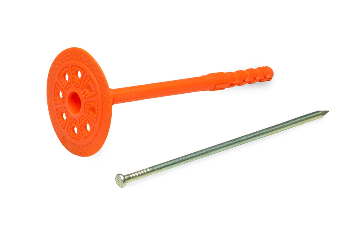 Держатель теплоизоляции 10x140 со стальным гвоздем БЕЗ ЗАГЛУШКИ (упак/300шт)