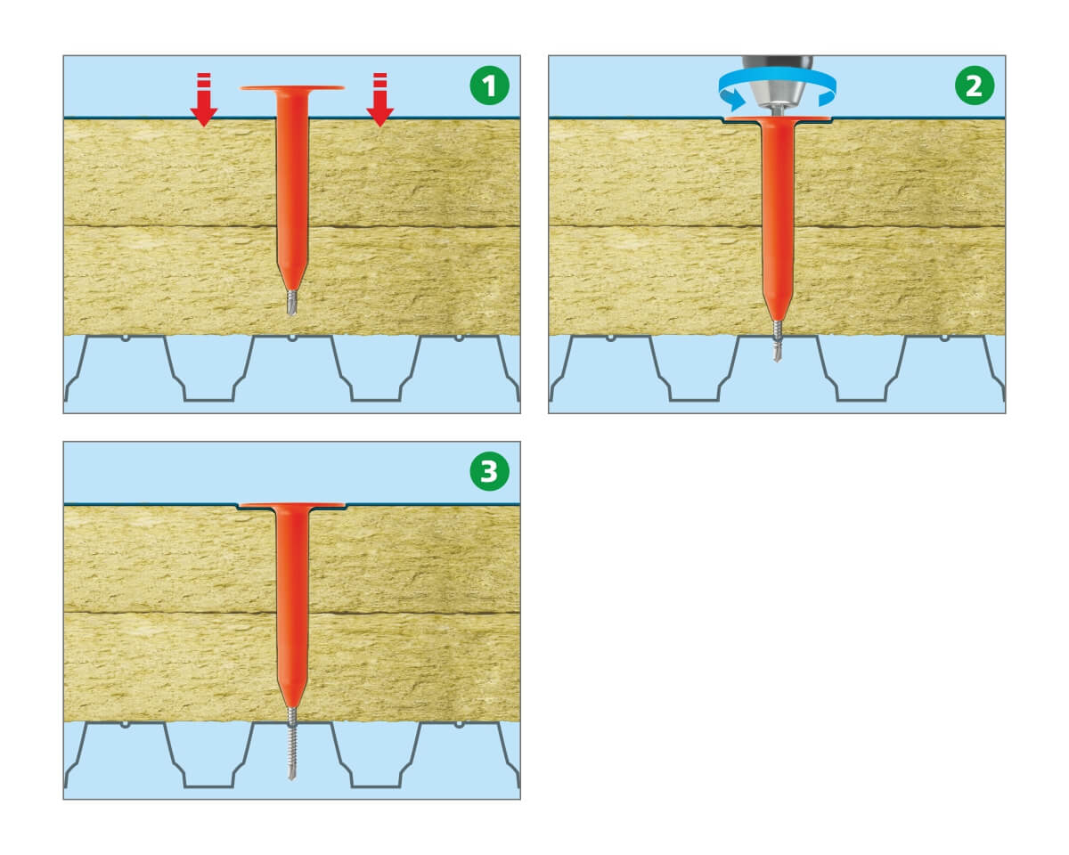 Дюбель прижимной кровельный DK-N-385, ЕКТ (упак/50шт)