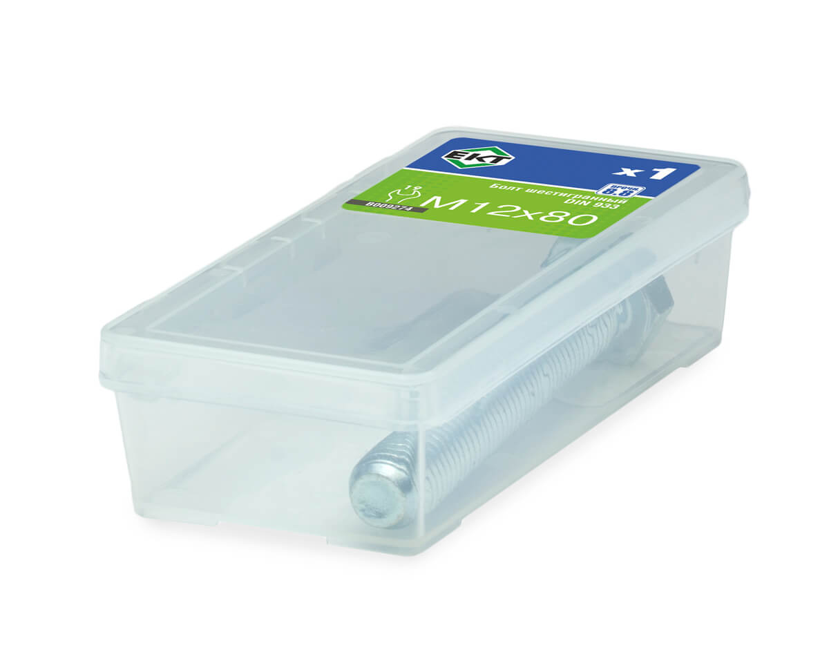 Болт шестигранный 12х 80, цинк, прочн. 8.8 DIN 933, (упак/1шт)