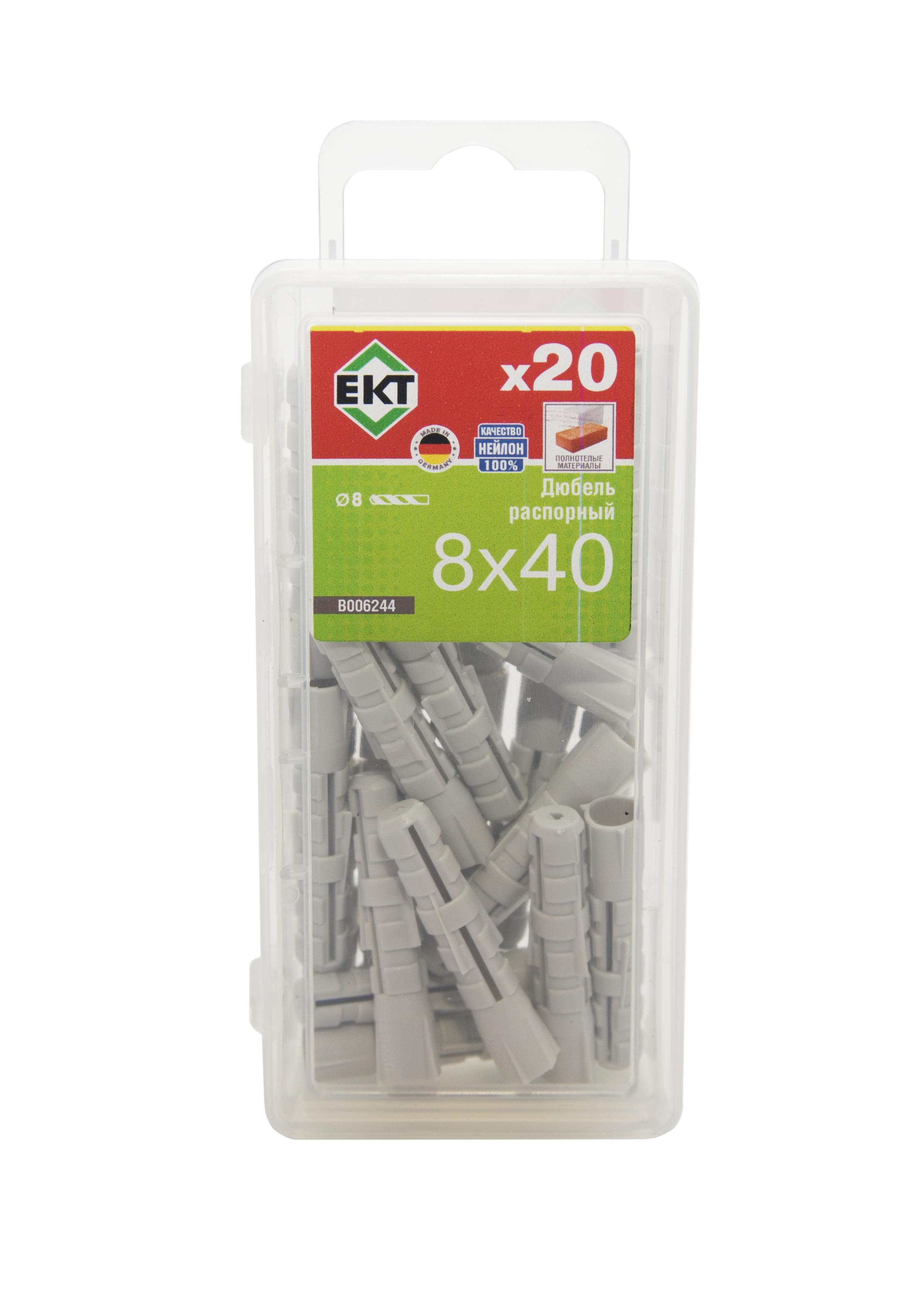 Распорный дюбель KEW DSD S 8х40, НЕЙЛОН (упак/20шт)