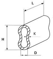 Зажим для стальных канатов М5, алюминиевый (упак/25шт)