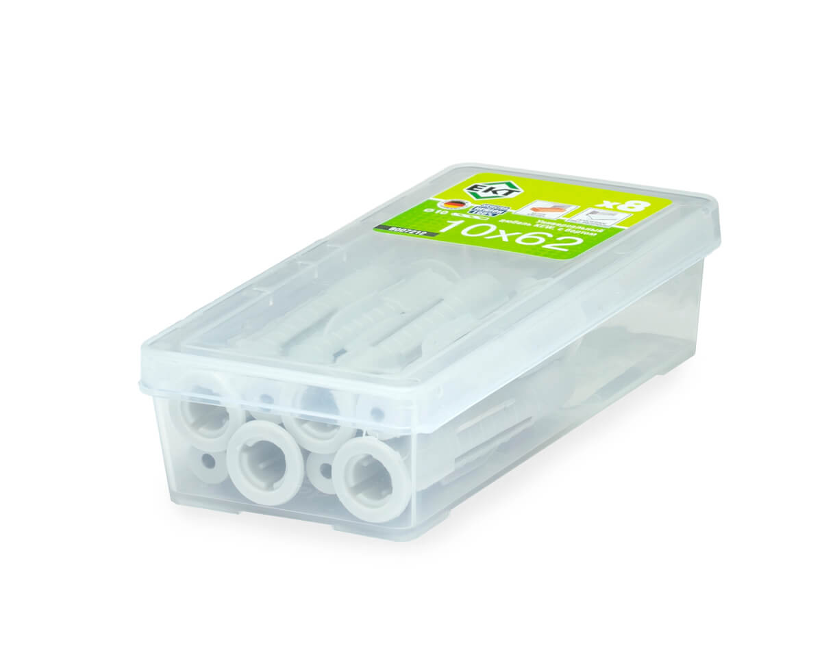 Универсальный дюбель с бортом KEW UKD 10x62, НЕЙЛОН (упак/8шт)