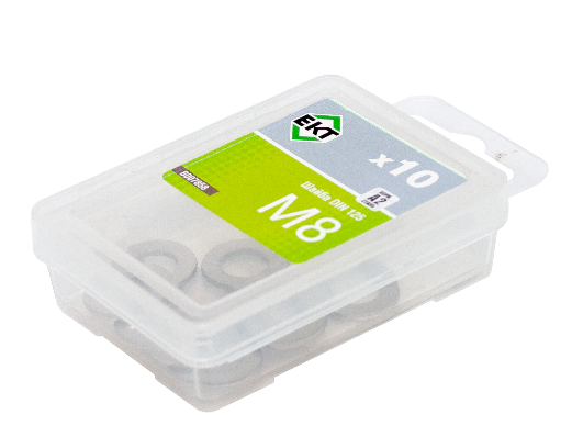 Шайба плоская М8, DIN125A, НЕРЖ. СТАЛЬ, ЕКТ (упак/10шт)