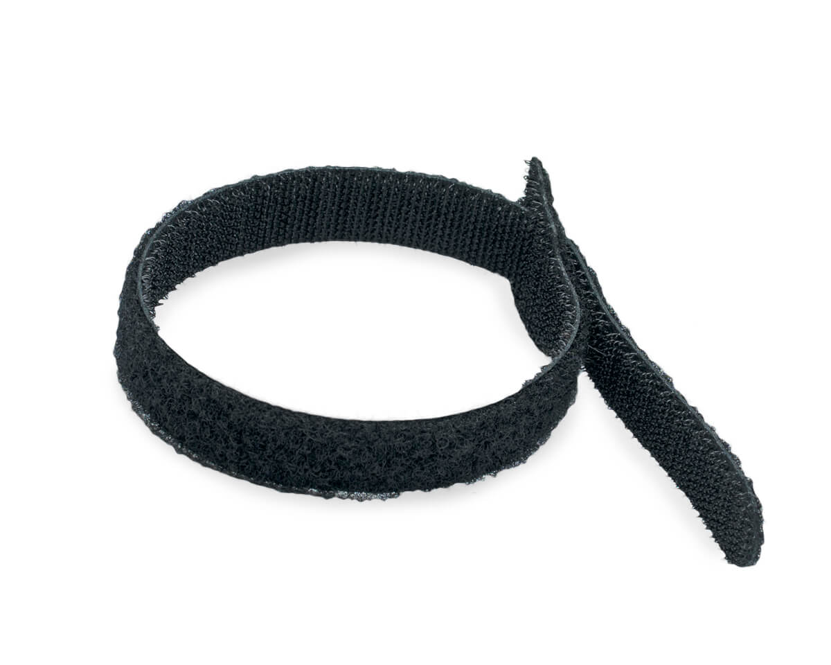 Кабельная стяжка-липучка многоразовая 16х310, черная (упак/100шт)