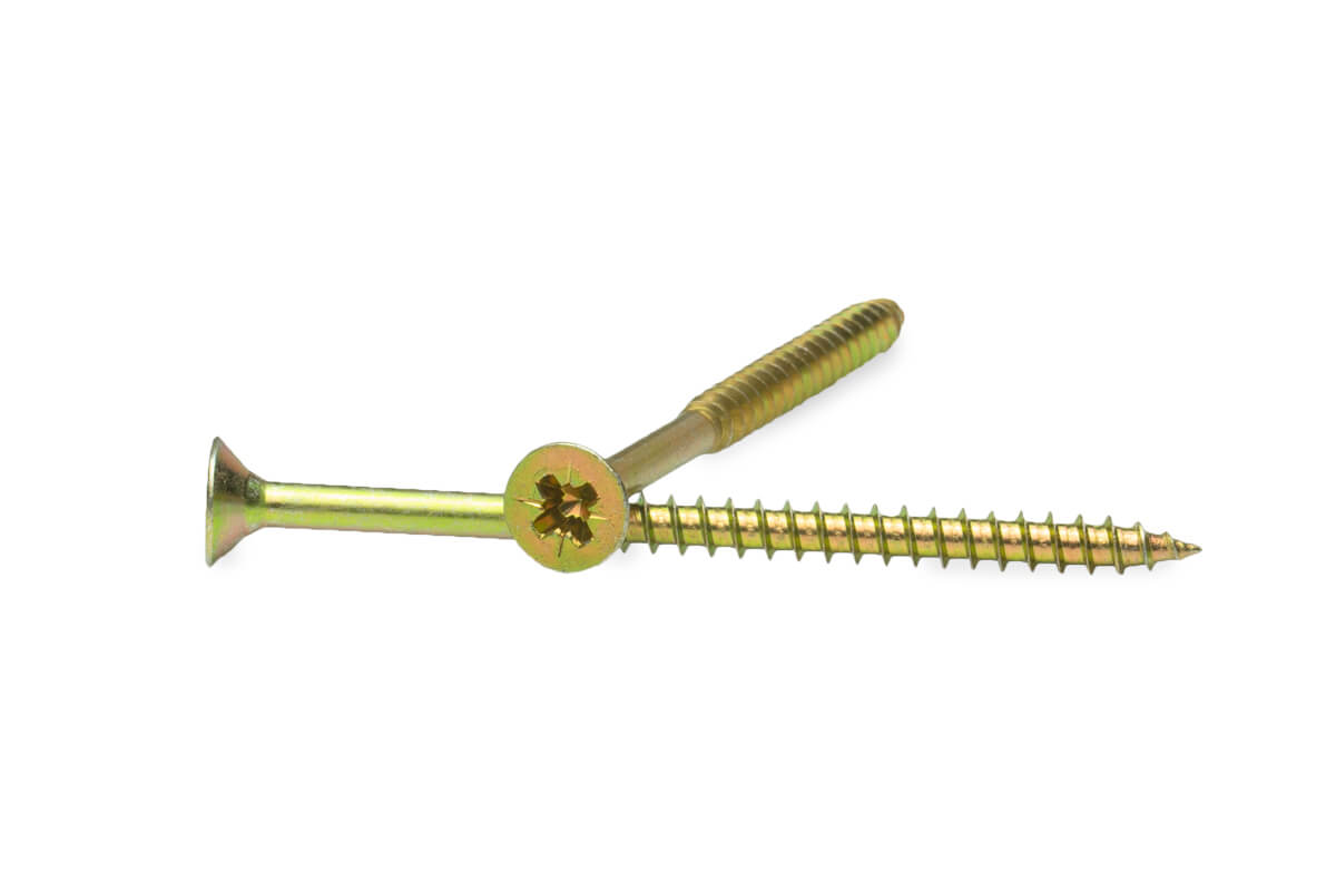 Саморез универсальный 6.0x90, желтый цинк, дой-пак M, МОНТАЖ (пакет/30шт)