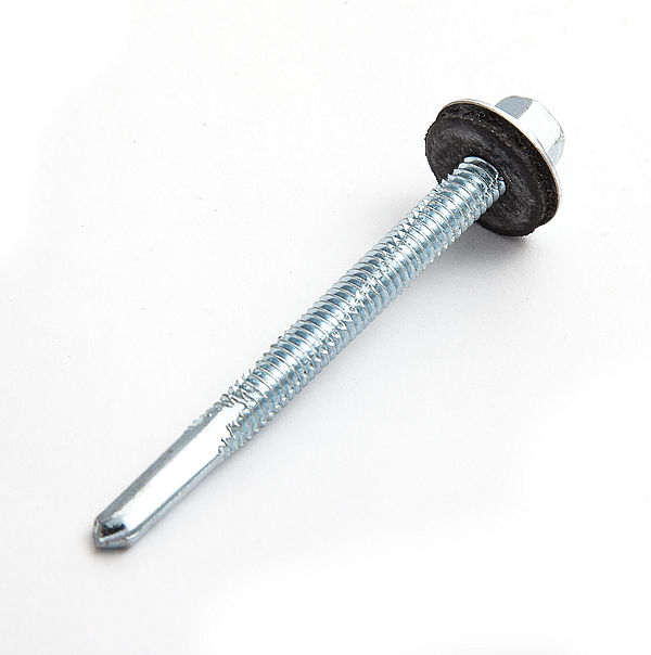 Саморез кровельный с резиновой прокладкой SRW5, 6,3х32, сверло PT5, цинк, ЕКТ (упак/2.500шт)