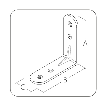 Узкий уголок усиленный декоративный 50x50x17/2 KWOD3, желтый цинк (шт)