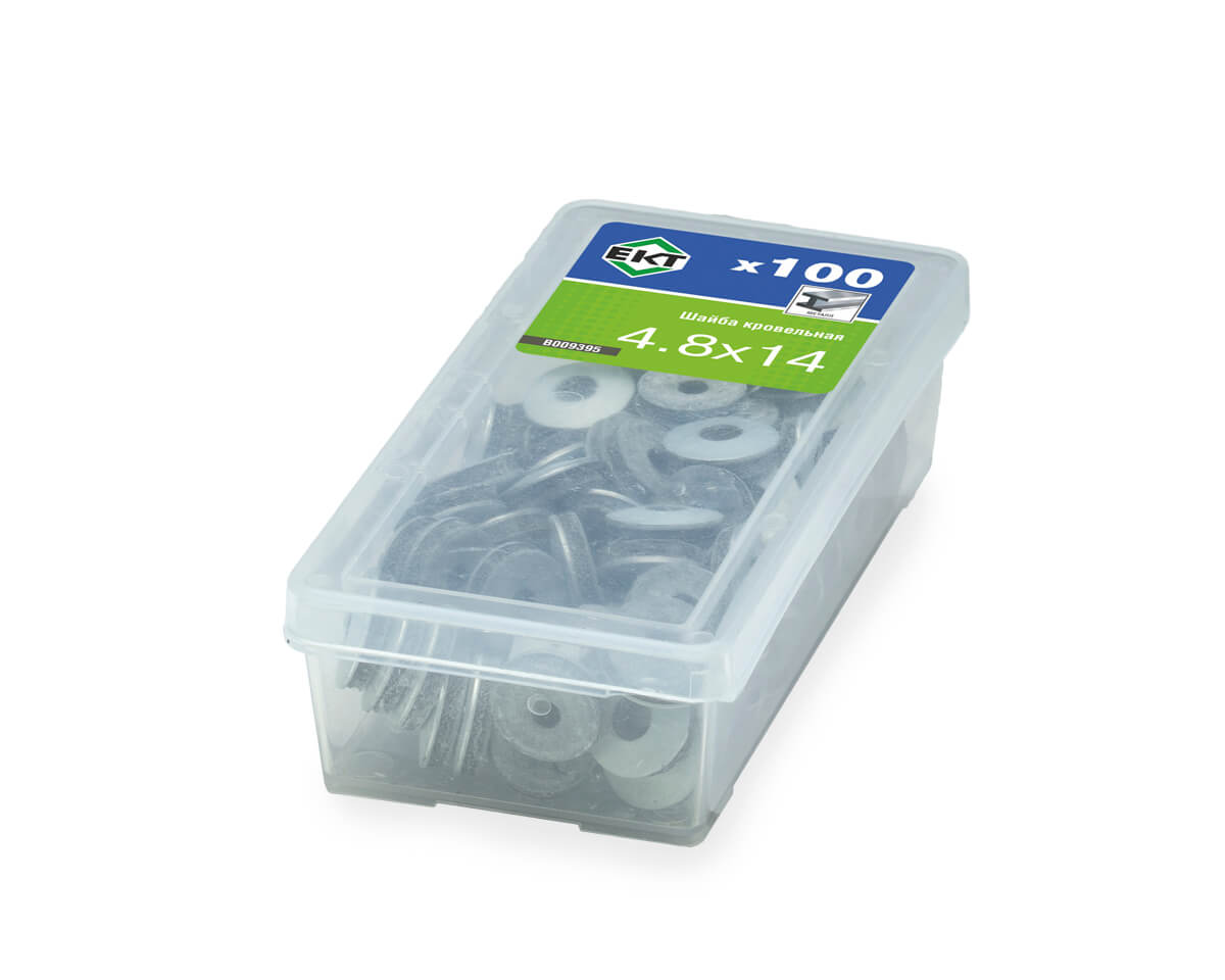 Шайба кровельная, 4,8х14 мм (упак/100шт) ЕКТ
