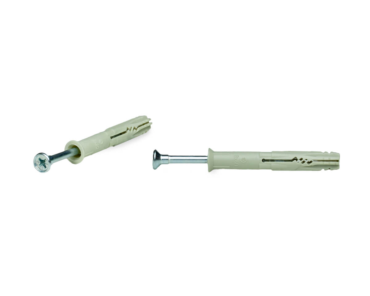 Дюбель-гвоздь GL, 8x60 потай, нейлон, ЕКТ (кор. с окном/75шт)