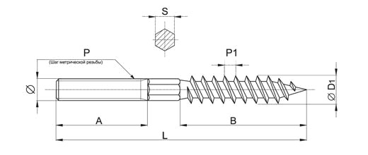 Болт-кронштейн сантехнический HB M8х7/80 (упак/1.200шт)