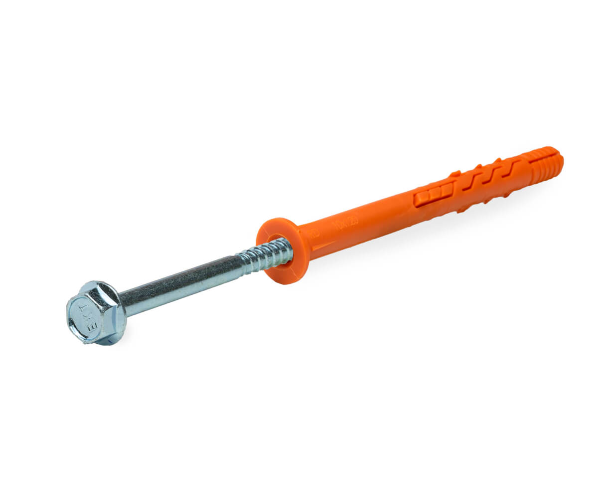 Рамный дюбель, шуруп с п/ш под ключ, 10x120 RD-H, НЕЙЛОН EКТ (упак/25шт)