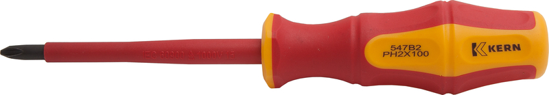Отвертка диэлектрическая PH3x150мм 1000V CrV, ручка 2К KERN (шт)